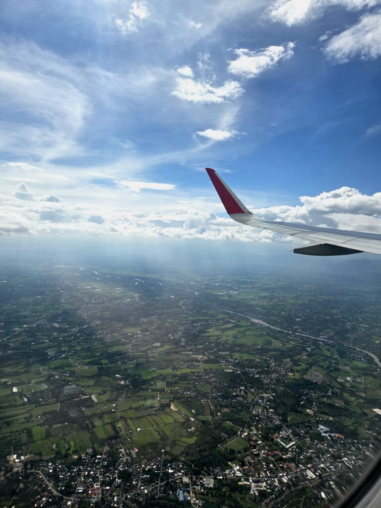 views over greenery landing in Chiang Mai